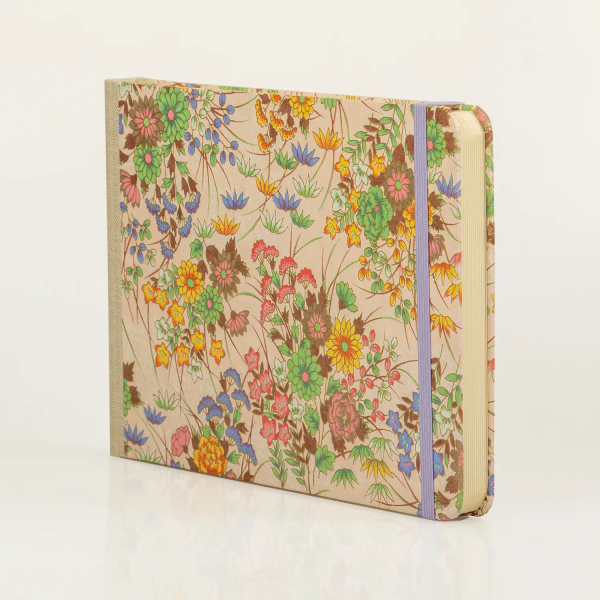 Skizzenbuch   Sketchbook   A5quer   Blanko   Chiyogami   Blumenbouquet auf peachy Rabatt – Bild 4