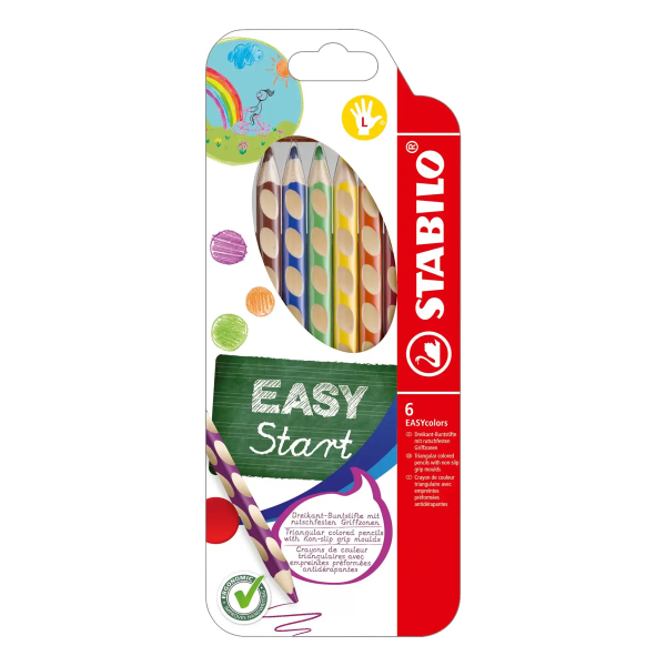 Ergonomischer Dreikant-Buntstift   STABILO  EASYcolors 6er Kartonetui   Linkshänder_innen Verkauf – Bild 2