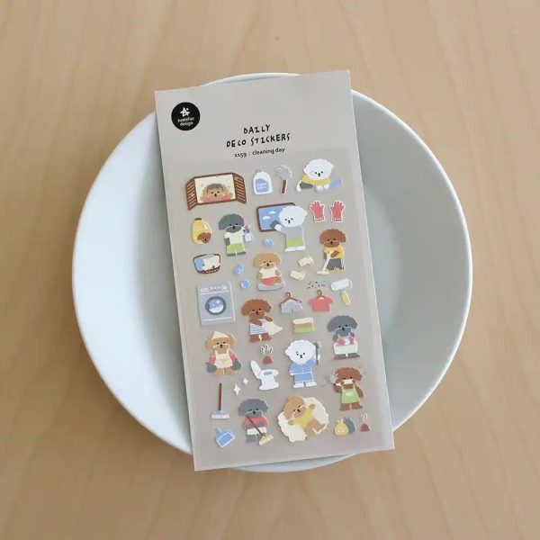 Sticker    cleaning Day    10x19cm   1Bogen Angebot