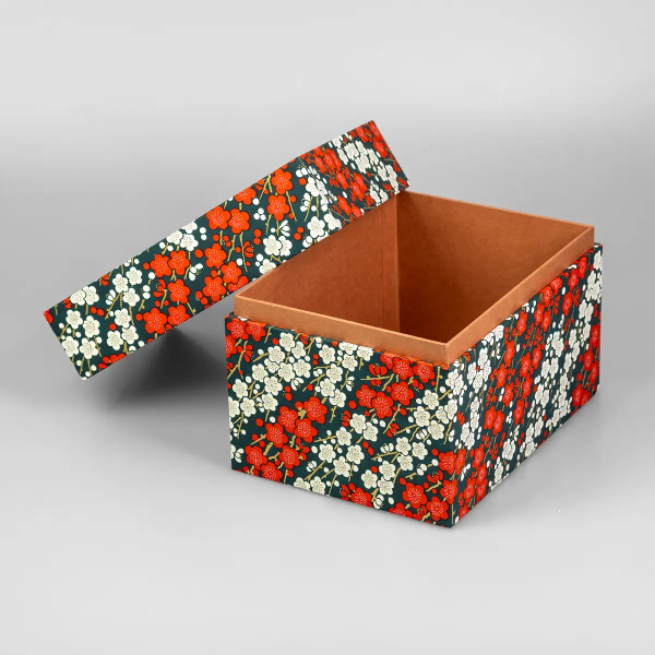 Fotobox   Chiyogami   White and Red Flower on Darkblue Schn?ppchen – Bild 2