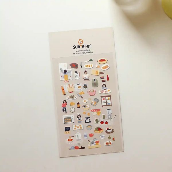 Sticker   Vlog Kochen    10x19cm   1Bogen Mode
