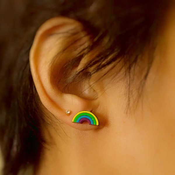 Regenbogen-Ohrstecker Im Angebot – Bild 3