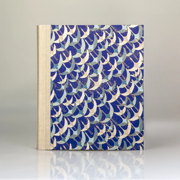 Fotoalbum   60 Seiten creme   H24xB20cm   Tsuru weiss grau hellblau auf blau Verkauf