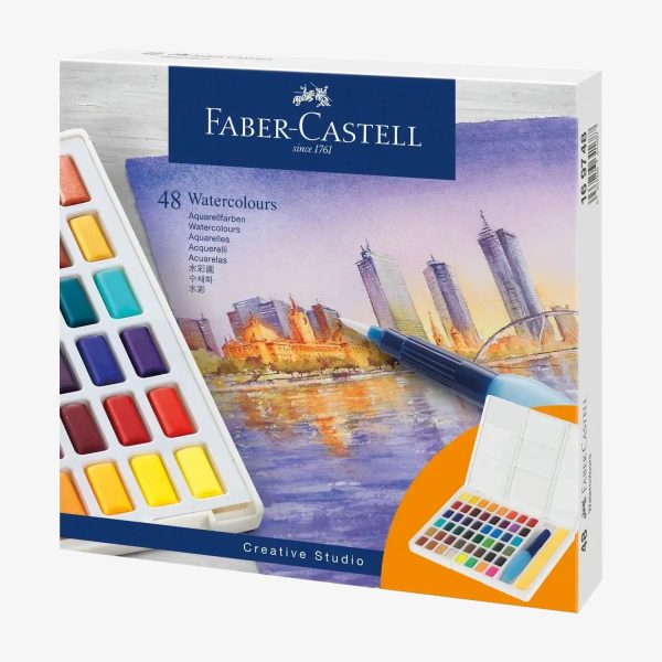 Aquarellfarben in Näpfchen   48er Etui Online-Schn?ppchen